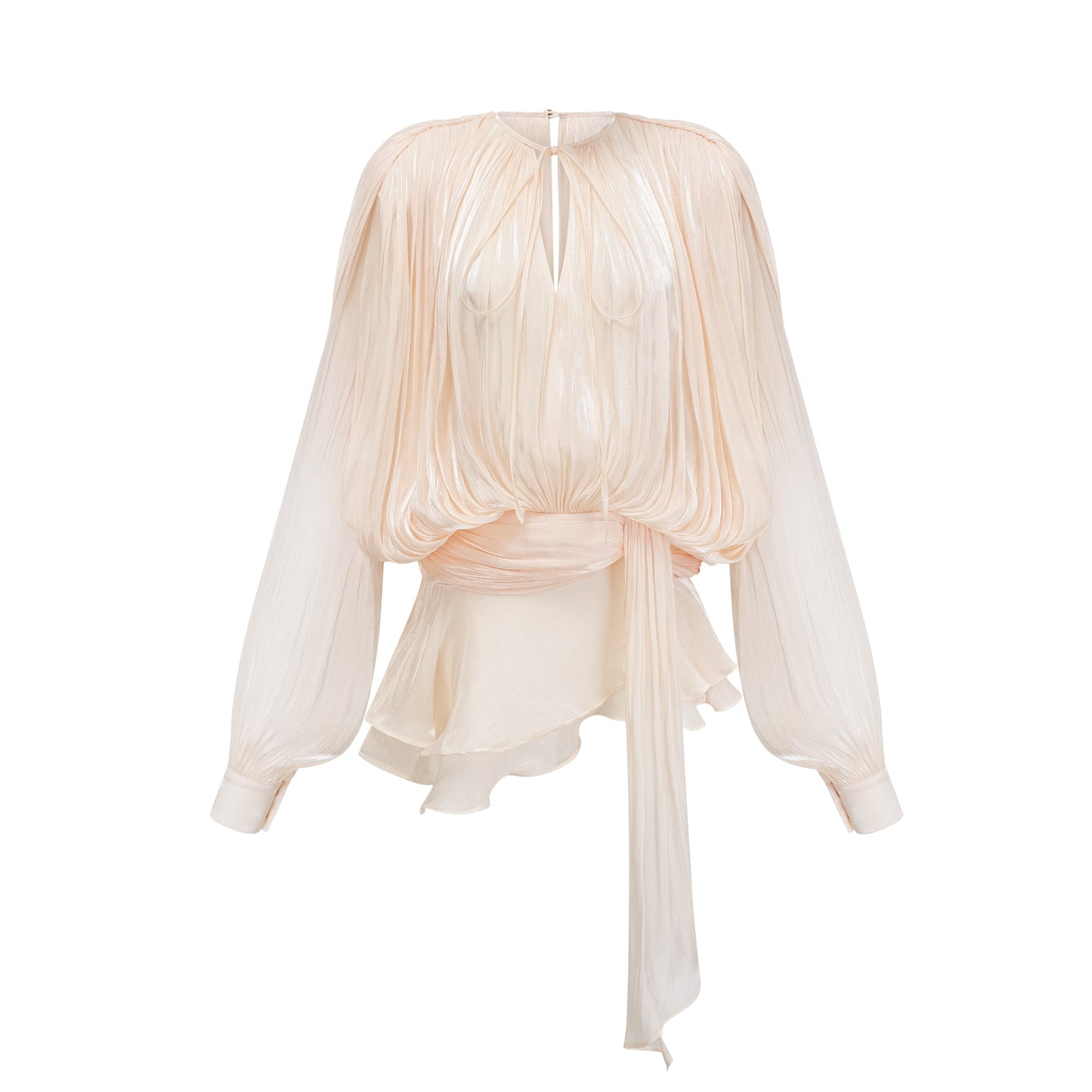 Fully Pleated Ruffled Mini Dress