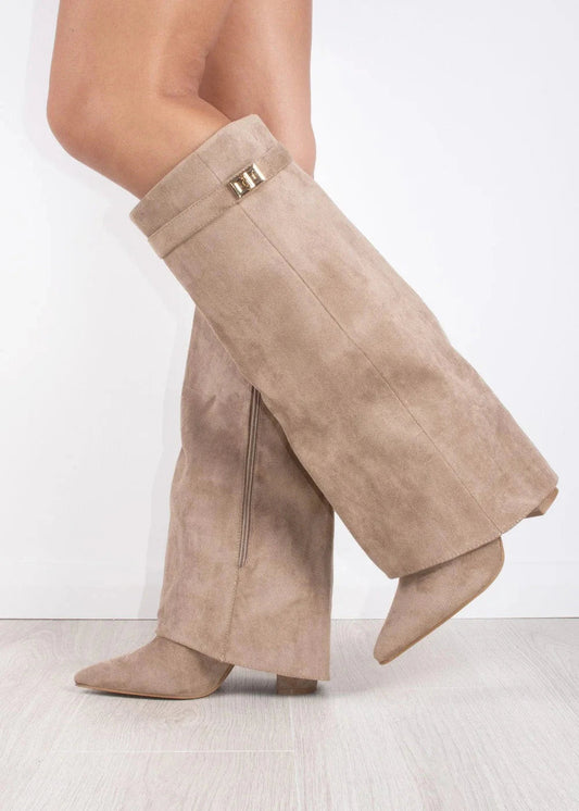 Creme Luxe | Suede Knee High Boots